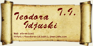 Teodora Iđuški vizit kartica